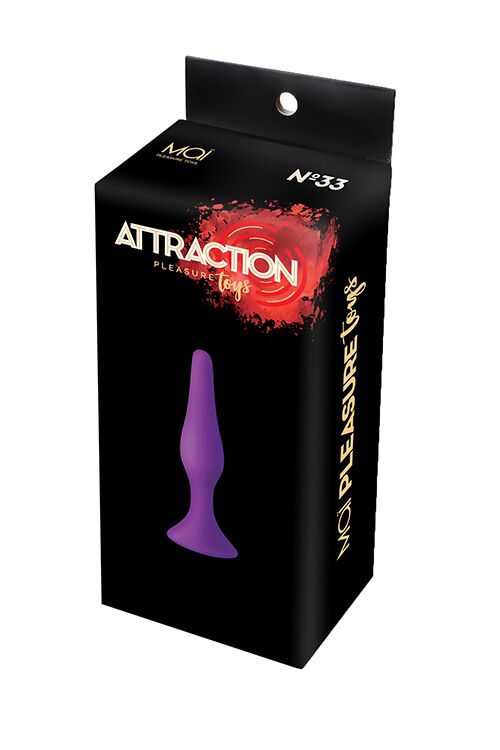 SO5011 Анальна пробка з присоскою MAI Attraction Toys №33 Black, довжина 11,5cм, діаметр 3см