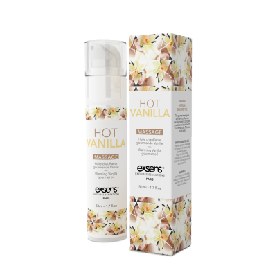 Массажное масло EXSENS Hot Vanilla 50мл разогревающее, без сахара, без парабенов, съедобное