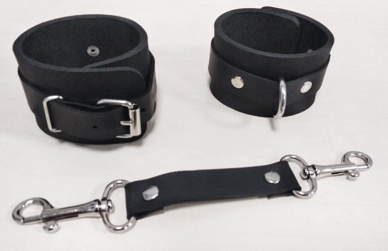 SO3421 Наручники Feral Feelings - Hand Restraints, натуральна шкіра, чорні