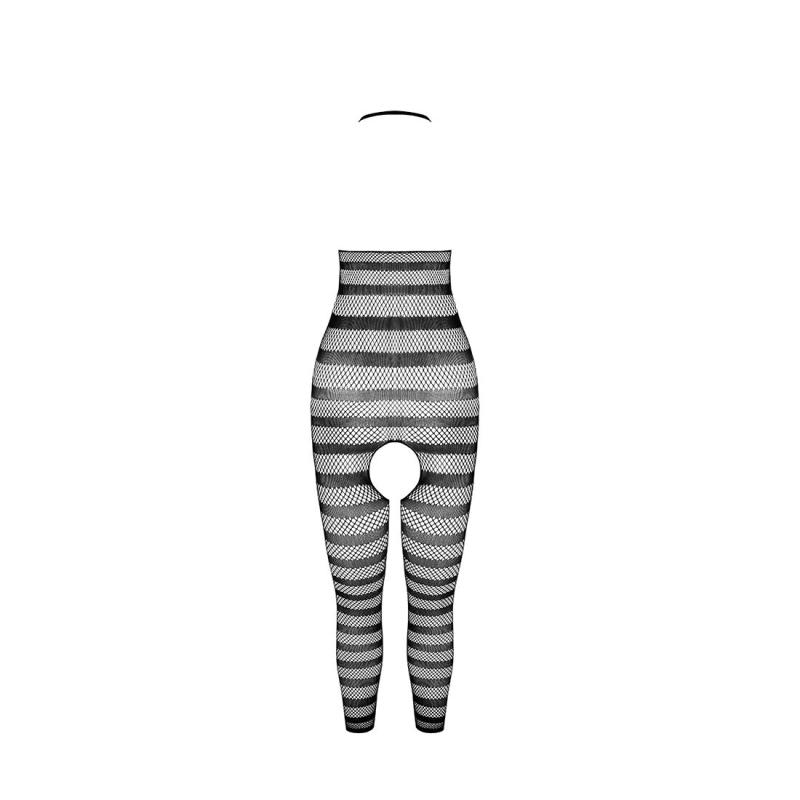 SO4732 Сітчастий бодістокінг з відкритим животом Passion BS081 black