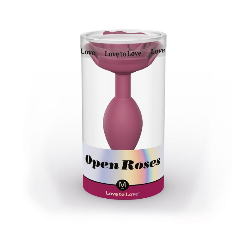 SO5984 Силіконова анальна пробка Love To Love OPEN ROSES M SIZE - PLUM STAR