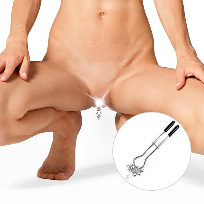 SO7460 Затискач для клітора Art of Sex - Pearl Drop, Срібло