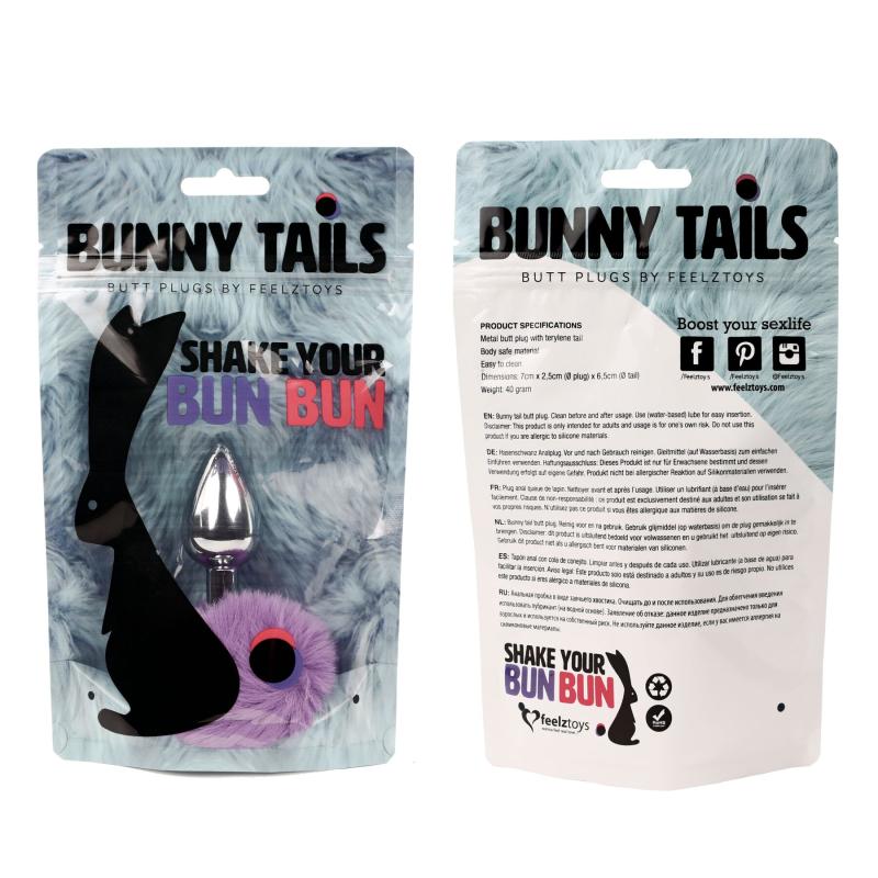 SO5062 Анальна пробка FeelzToys - Bunny Tails Butt Plug Purple