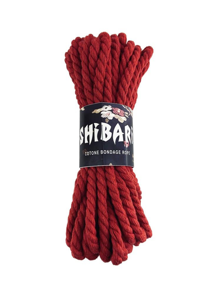 SO4003 Бавовняна мотузка для шібарі Feral Feelings Shibari Rope, 8 м червона