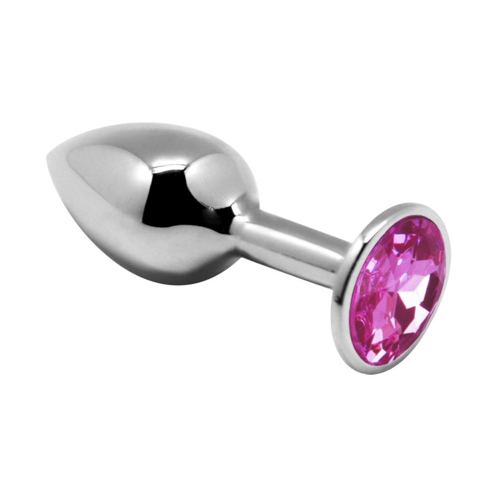 SO6008 Металева анальна пробка з кристалом Alive Mini Metal Butt Plug Pink L