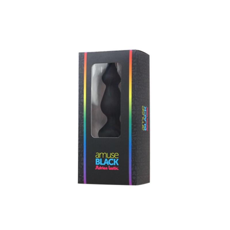 AD20289 Анальна пробка Adrien Lastic Amuse Mini Black (S) з двома переходами, макс. діаметр 3 см
