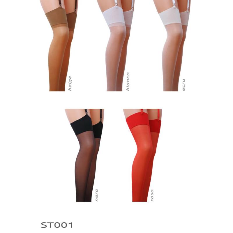 PS23600 Класичні панчохи під пояс із широкою гумкою ST001 5 nero - Passion