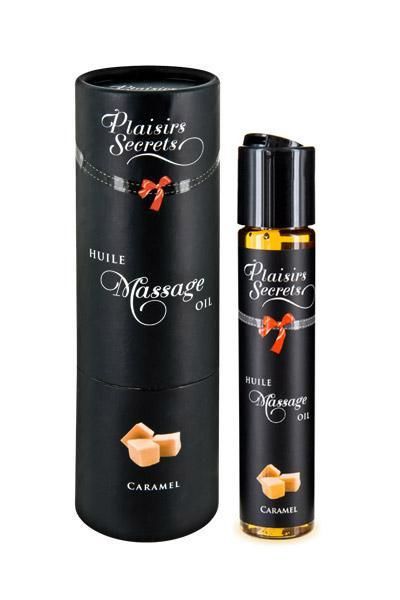SO1837 Масажна олія Plaisirs Secrets Caramel (59 мл) з афродизіаками, їстівна, подарункове паковання