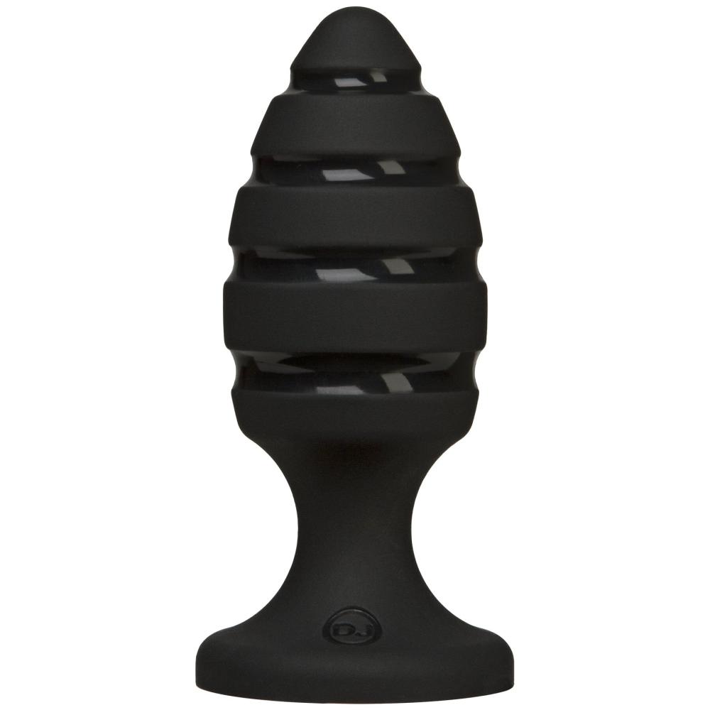 SO4922 Анальний плаг зі спіральним каналом Doc Johnson Platinum Premium Silicone — The Blast — Black