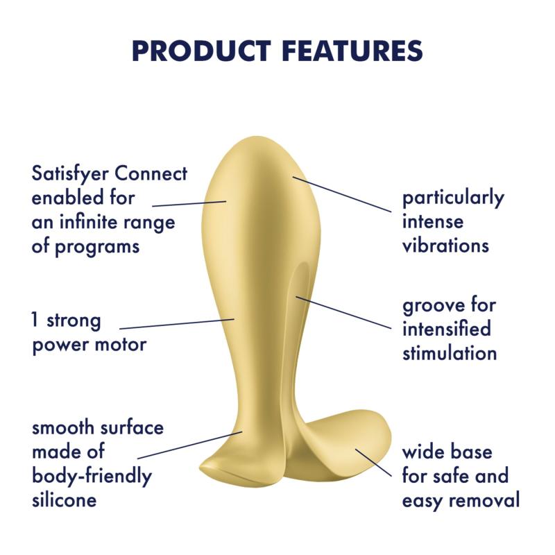 SO8627 Анальна смарт-пробка з вібрацією Satisfyer Intensity Plug Gold