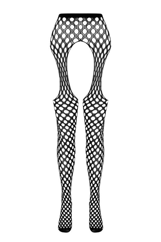 SO7091 Еротичні колготки-бодістокінг Passion ECO S003 red, з доступом, імітація підв’язок