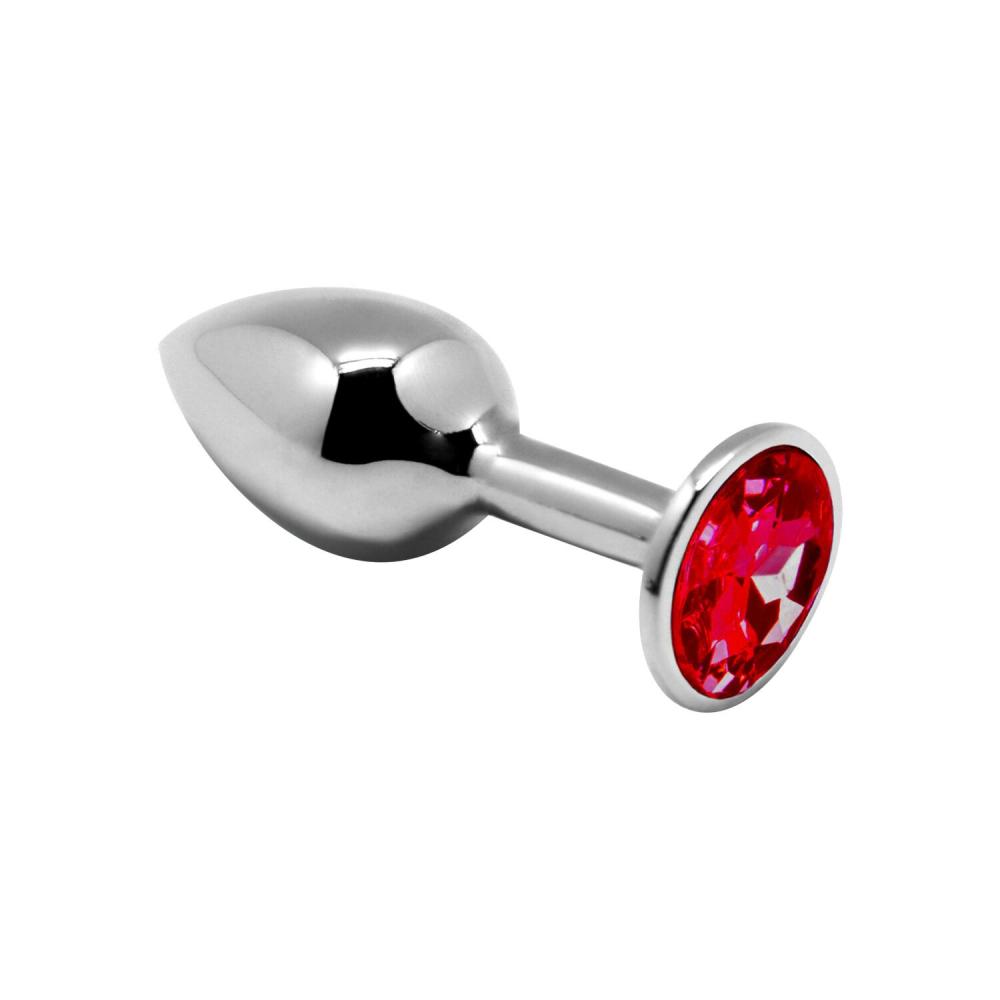 SO5999 Металева анальна пробка з кристалом Alive Mini Metal Butt Plug Red M