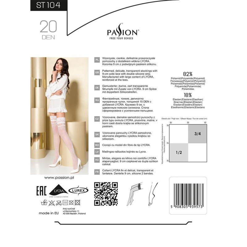 PS23635 Панчохи ST104 1/2 nero - Passion