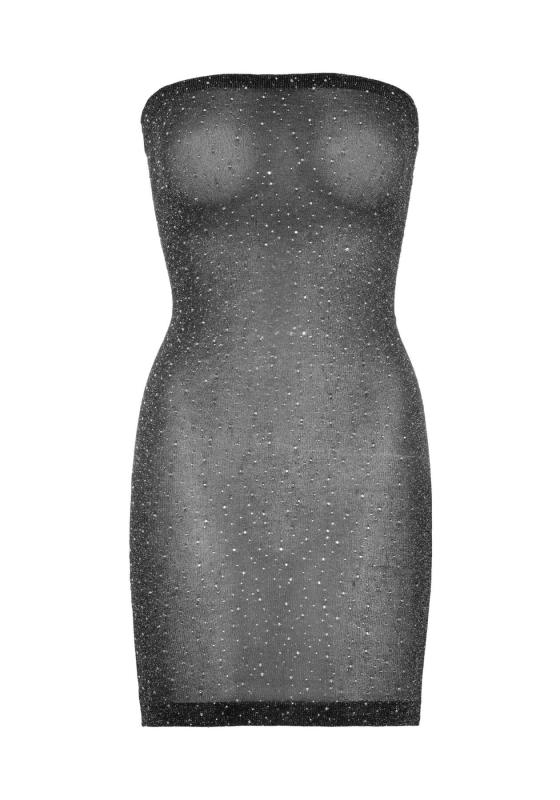 SO7883 Сукня-бандо зі стразами Leg Avenue Lurex rhinestone tube dress, з люрексом, one size