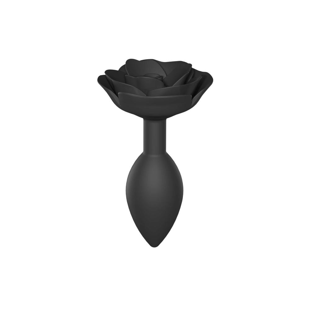 SO5983 Силіконова анальна пробка Love To Love OPEN ROSES L SIZE - BLACK ONYX