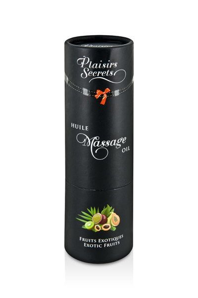 SO1839 Масажна олія Plaisirs Secrets Exotic Fruits (59мл) з афродизіаками їстівна, подарункове паковання