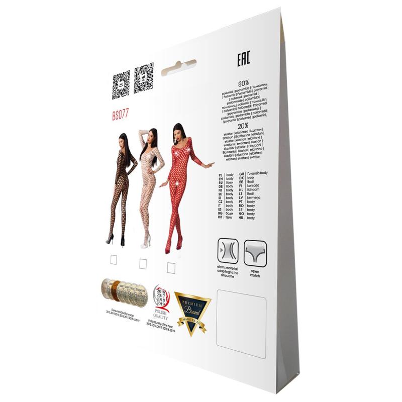 SO4157 Бодистокинг с крупной сеткой Passion BS077 red