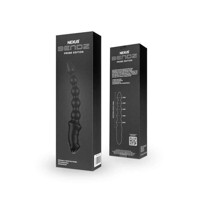 SO6637 Анальний вібратор-намисто Nexus BENDZ Bendable Vibrator Probe Edition, ефект пам’яті форми