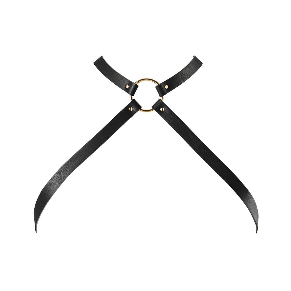 SO6635 Портупея из экокожи Bijoux Indiscrets MAZE — Cross Chest Harness Black