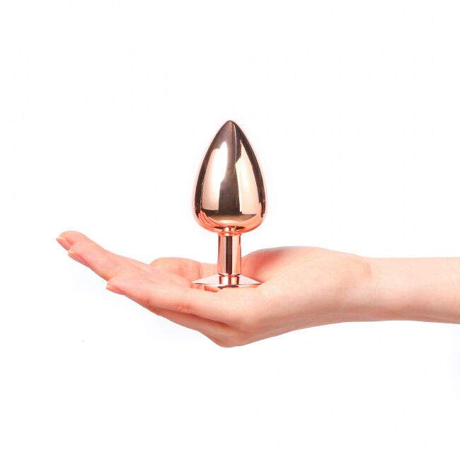 SO5530 Металлическая анальная пробка с украшением в виде кристалла Dorcel - Diamond Plug Rose Gold L