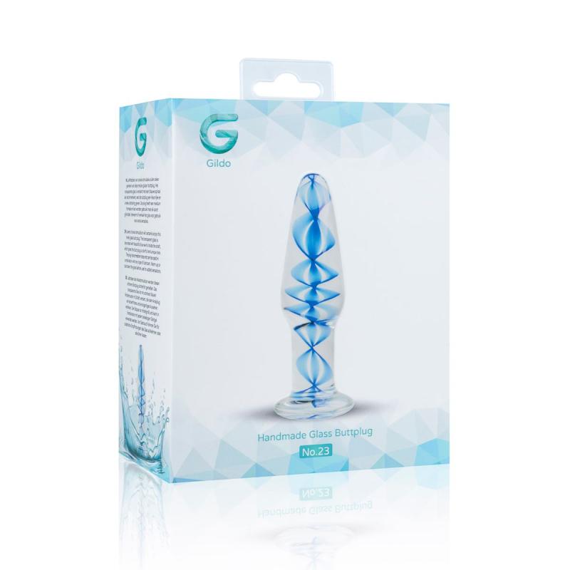SO4417 Скляна анальна пробка з внутрішньою спіраллю Gildo Glass Buttplug No. 23
