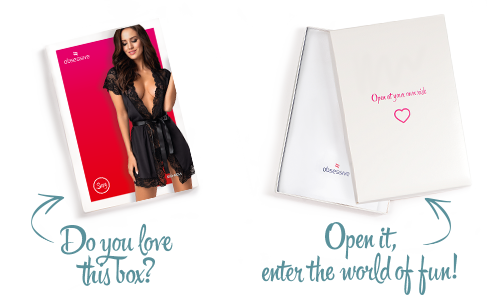 SO7160 Сатиновий відкритий пеньюар на поясі Obsessive 810-PEI–1 peignoir black S/M, чорний