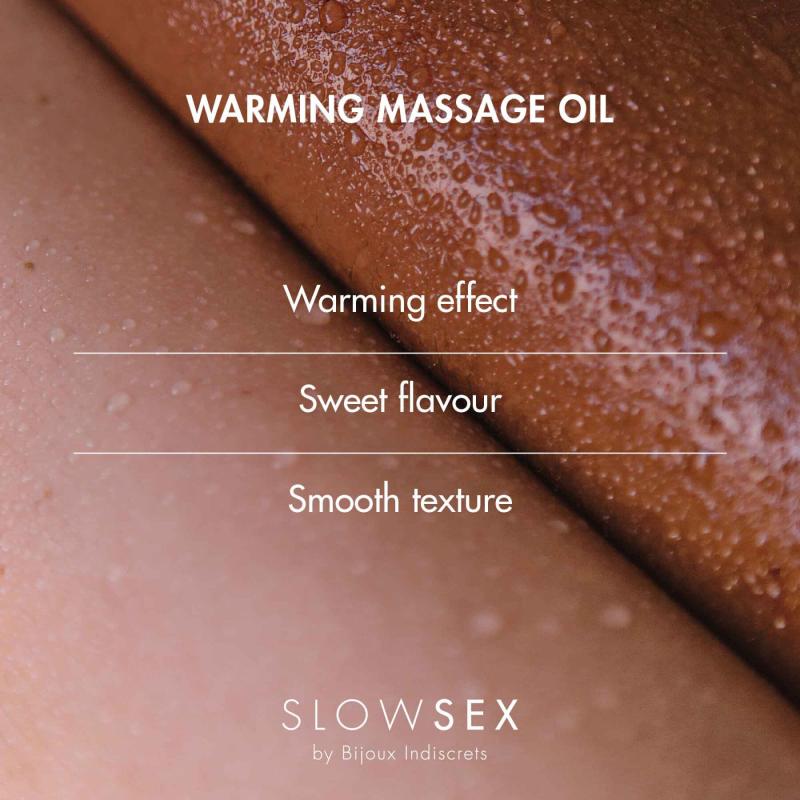 SO5906 Розігрівальна їстівна масажна олія Bijoux Indiscrets Slow Sex Warming massage oil