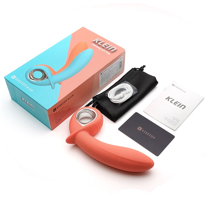 SO3628 Анальний вібратор KISTOY Klein Orange з кінчиком, що надувається, unisex, діаметр 35-50мм