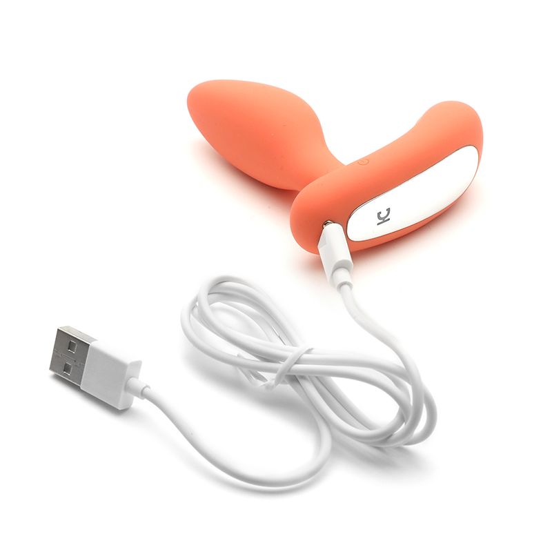 SO3631 Вібропробка і масажер простати 2-в-1 KISTOY Gordon Orange з пультом ДК, гнучка ніжка