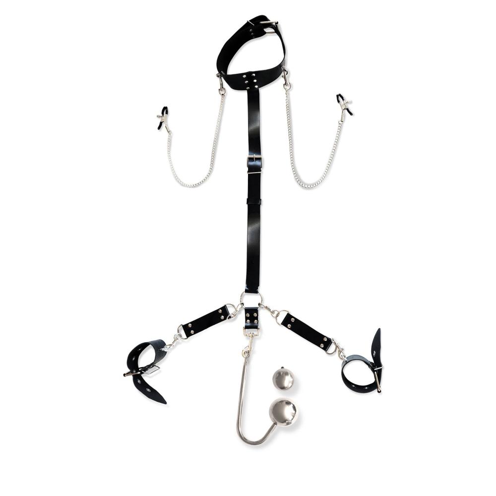 SO8509 Бондажний набір із металевим анальним гаком №4 Art of Sex Beatrice Bondage set with anal hook №4