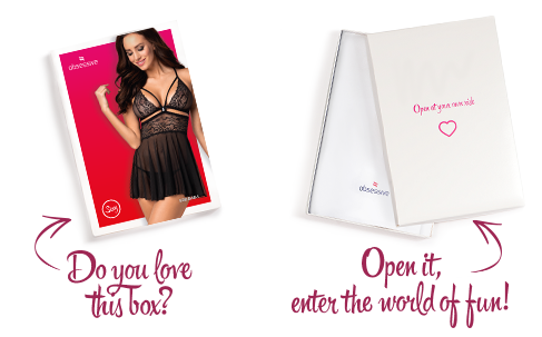 SO7183 Еротичний мереживний комплект із сіточкою Obsessive 838-BAB-1 babydoll & thong black XXL, чорний, пе