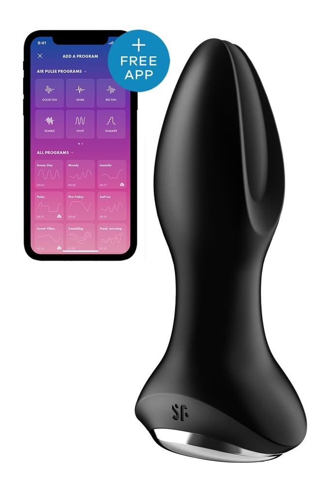SO6279 Анальна смарт вібропробка із перлинним масажем Satisfyer Rotator Plug 2+ Black
