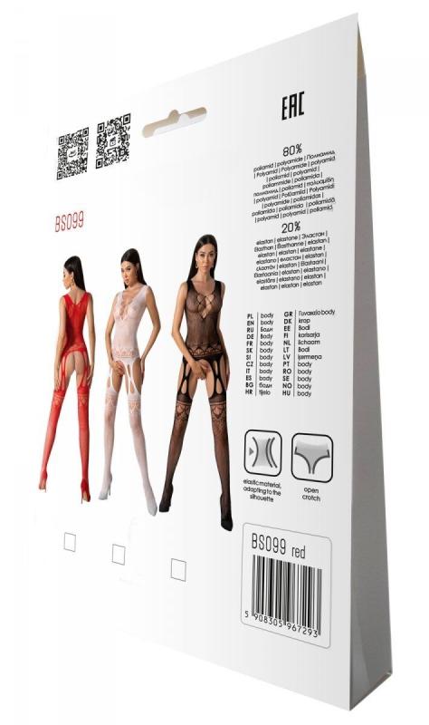 SO8939 Бодістокінг Passion BS099 red