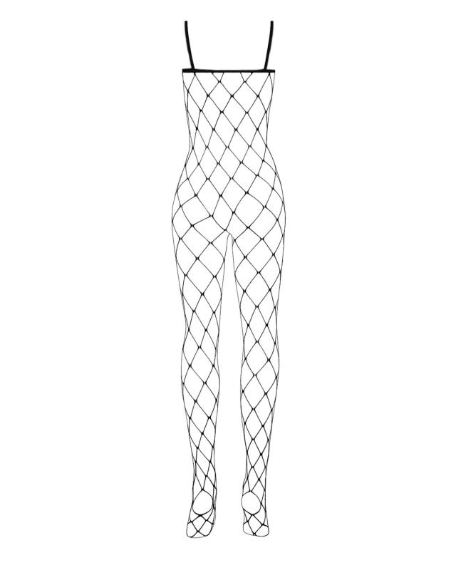 SO7251 Бодістокінг з великим вічком і відкритими грудьми Obsessive Bodystocking N102 S/M/L, чорний, комбіне
