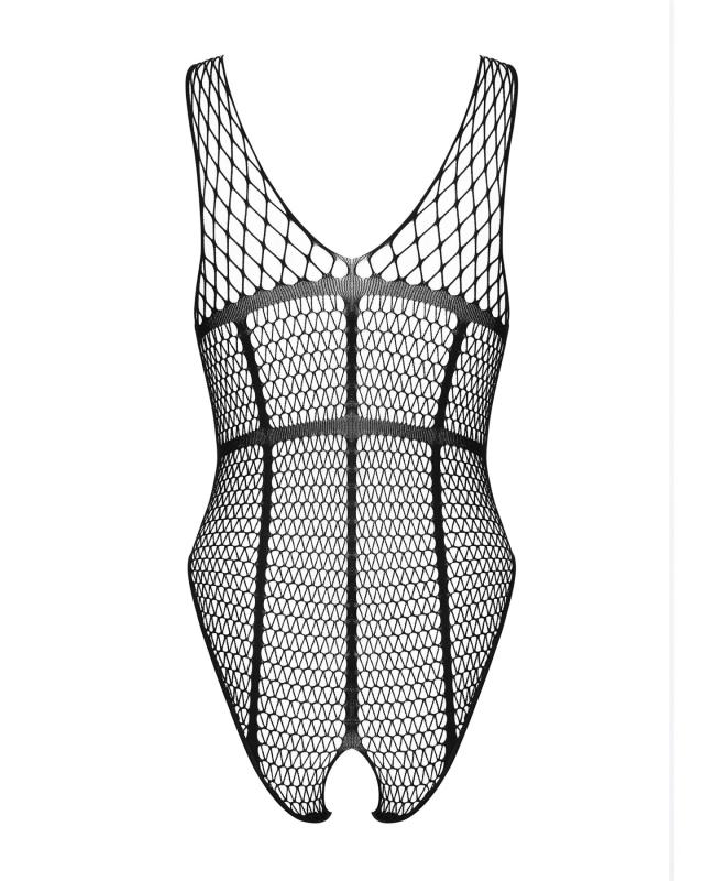 SO7205 Бодістокінг із великої сітки з доступом Obsessive B117 teddy S/M/L, чорний