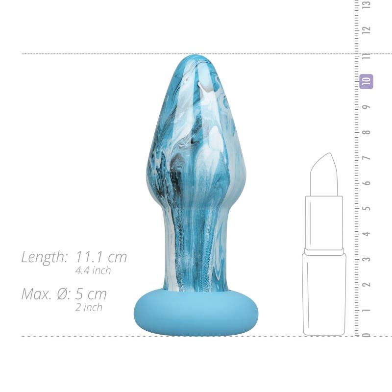 SO8895 Скляна анальна пробка Gildo - Ocean Curl Glass Butt plug