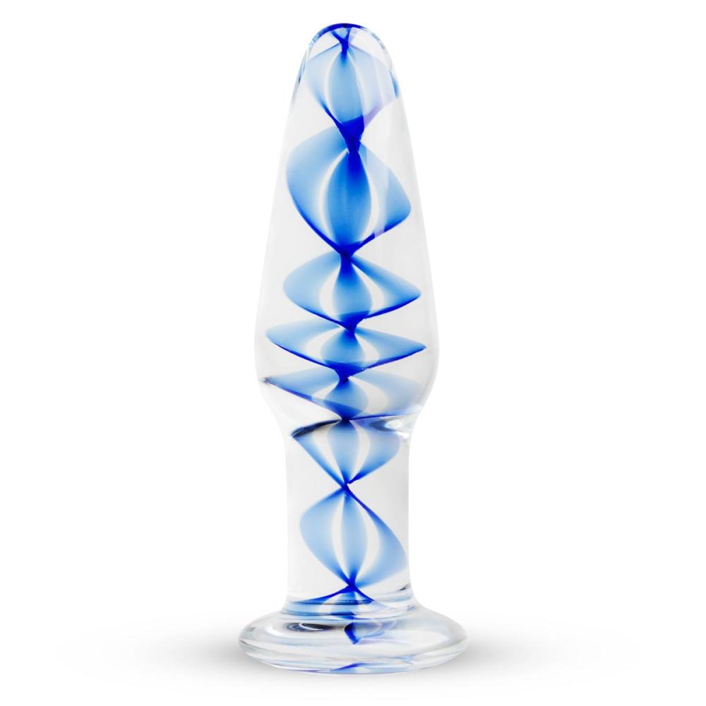 SO4417 Скляна анальна пробка з внутрішньою спіраллю Gildo Glass Buttplug No. 23