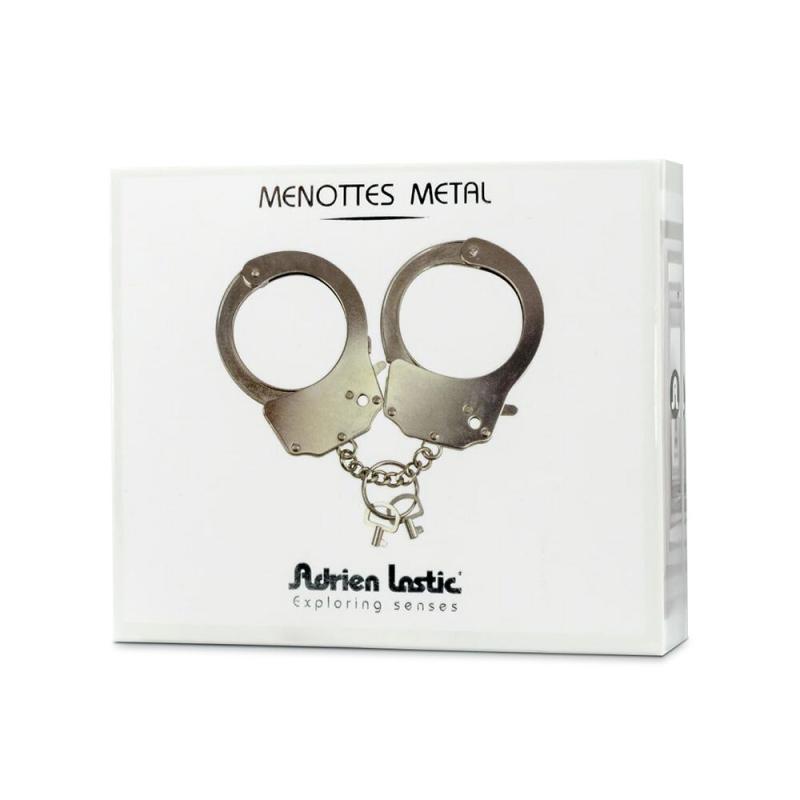 AD30400 Наручники металеві Adrien Lastic Handcuffs Metallic (поліцейські)