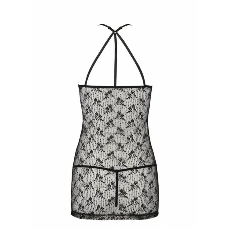 SO4134 Напівпрозора сорочка AZALIA CHEMISE black L/XL Passion