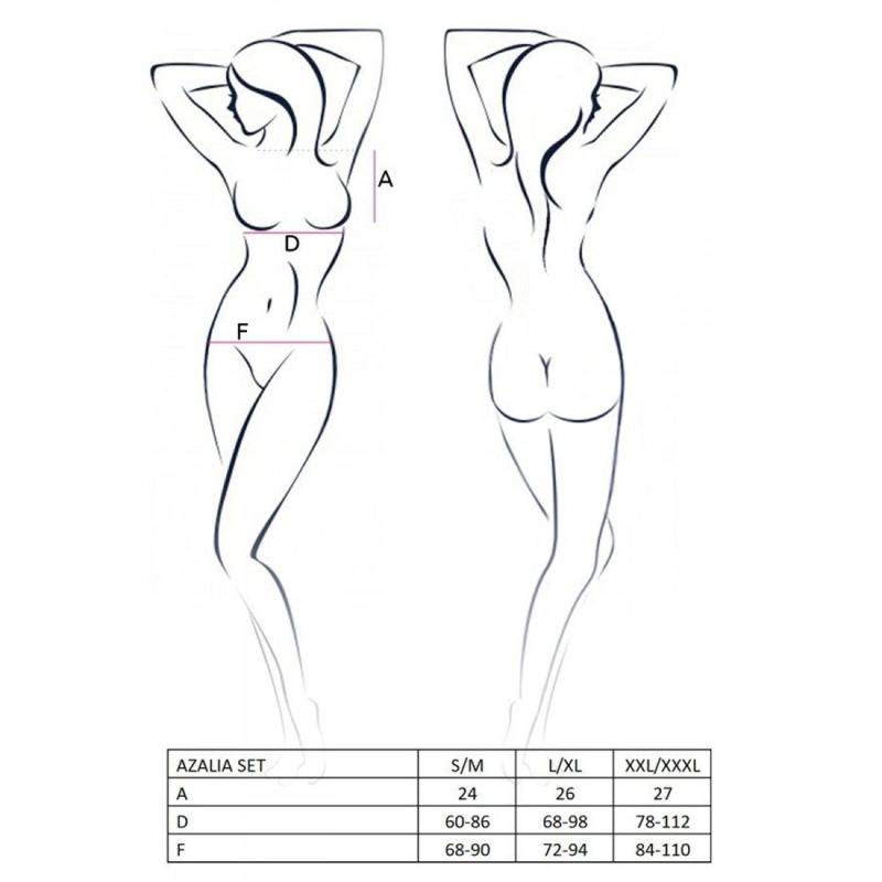 SO4140 Еротичний комплект AZALIA SET black XXL/XXXL Passion