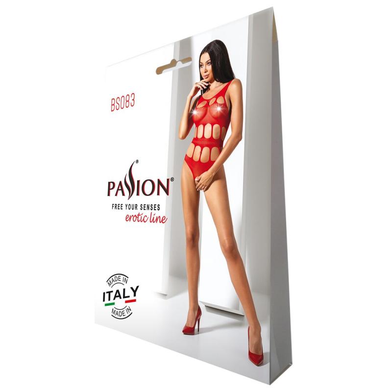 SO4739 Сексуальный боди с вырезами Passion BS083 red