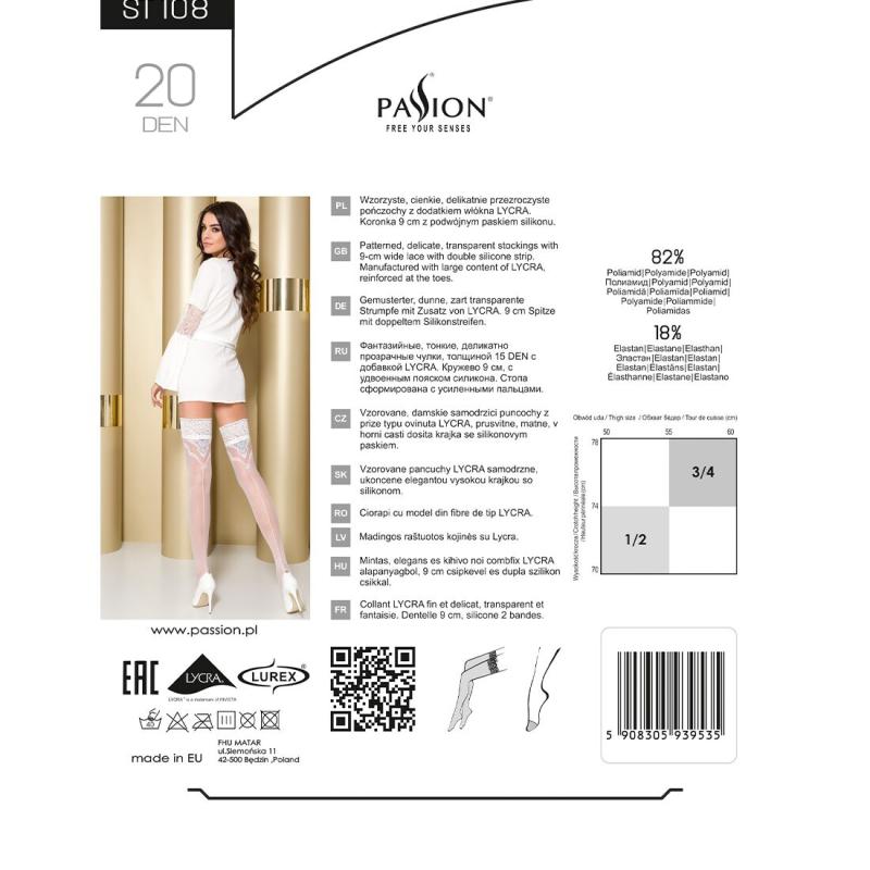 PS23643 Панчохи ST108 1/2 nero - Passion