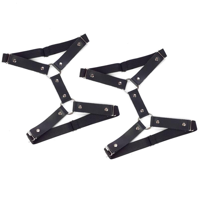 SO6601 Гартери на ногу із натуральної шкіри Art of Sex - Kristina Leg Garters (2 шт), цвет Чорний