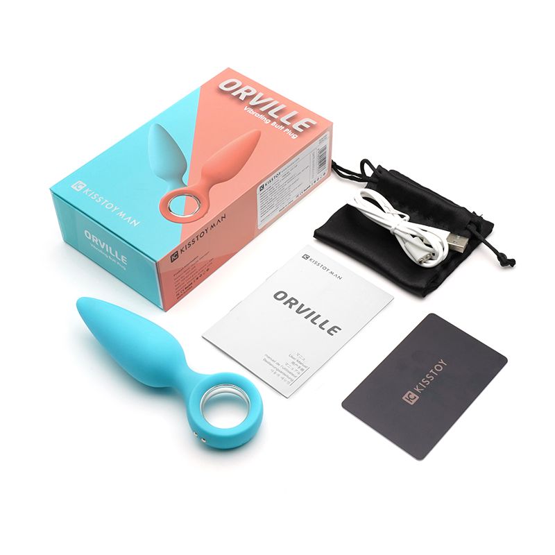 SO3765 Анальная вибропробка KISTOY Orville Blue, диаметр 3 см