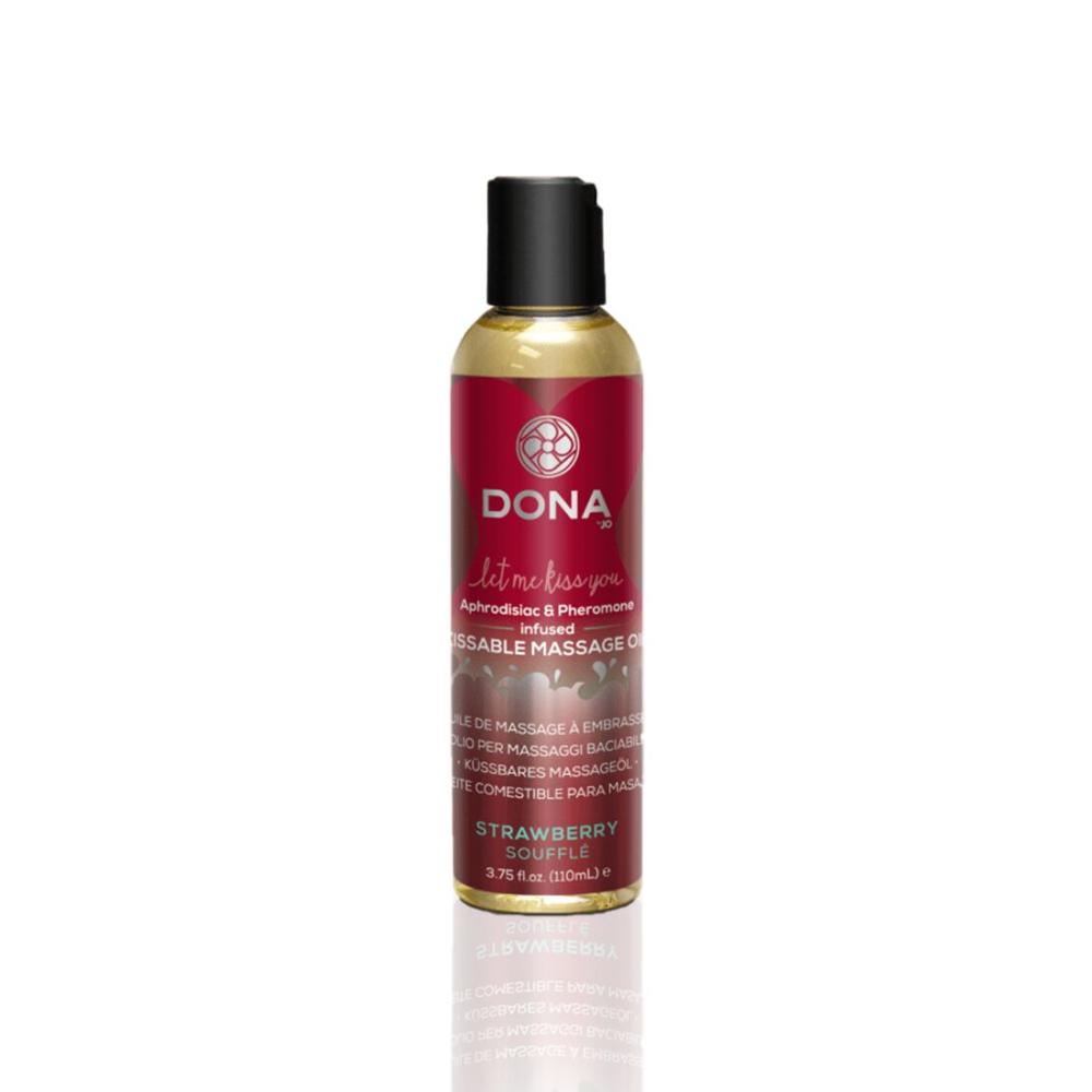 SO1537 Масажна олія DONA Kissable Massage Oil Strawberry Souffle (110 мл) можна для оральних пестощів