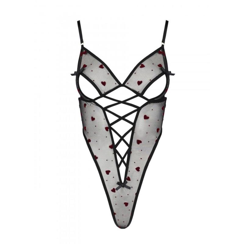 SO4753 Еротичний боді з малюнком LOVELIA BODY black L/XL - Passion