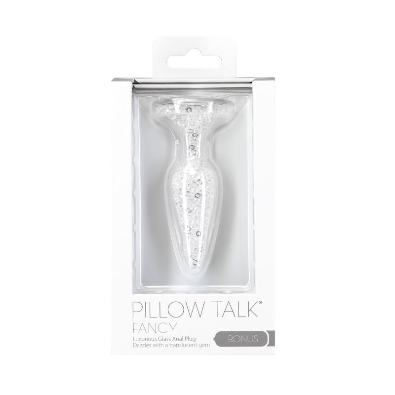 SO6833 Скляна анальна пробка Pillow Talk Fancy Luxurious Glass Anal Plug, ⌀3,1см, віброкуля в подарунок