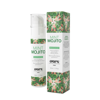 Массажное масло EXSENS Mojito 50мл разогревающее, без сахара, без парабенов, съедобное