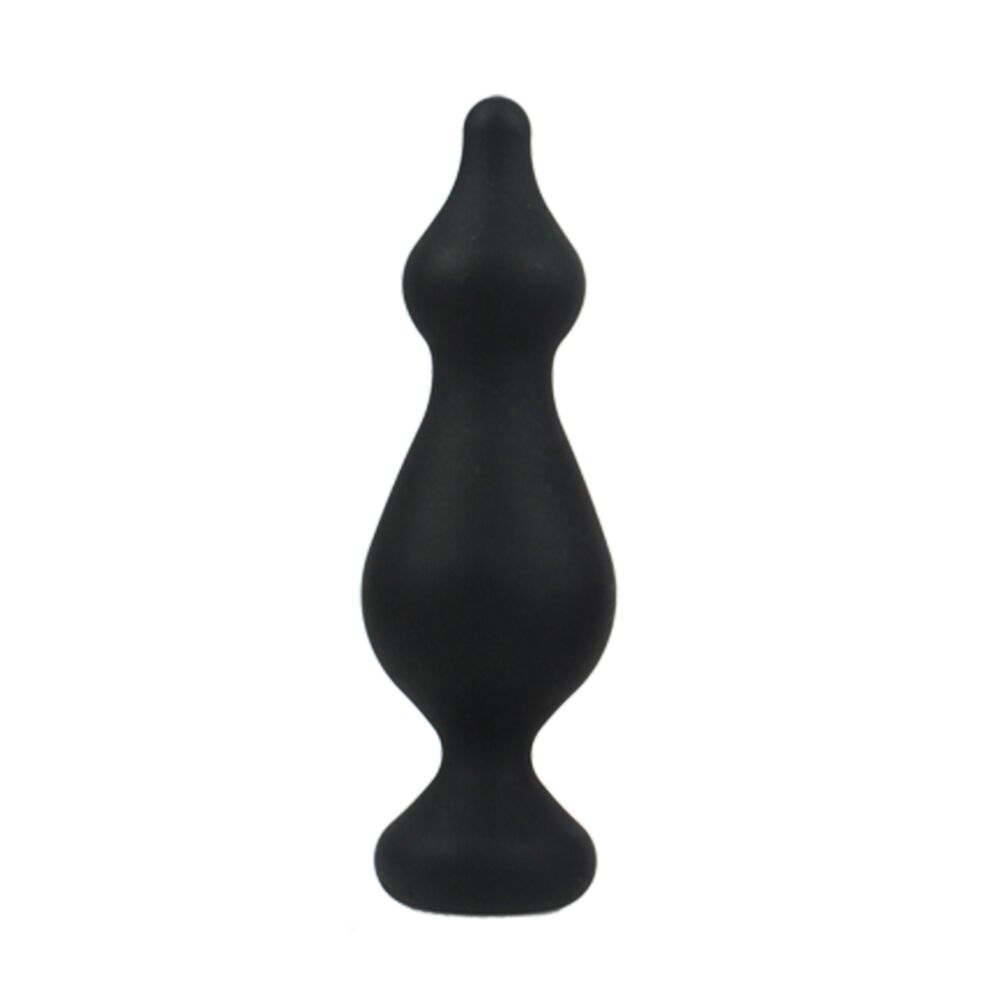 AD20269 Анальна пробка Adrien Lastic Amuse Big Black (L) з двома переходами, макс. діаметр 4,4 см