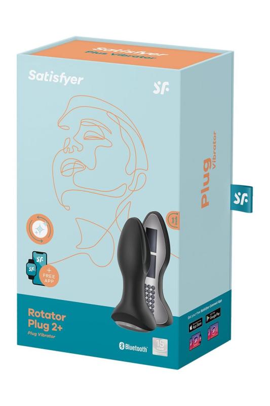 SO6279 Анальна смарт вібропробка із перлинним масажем Satisfyer Rotator Plug 2+ Black